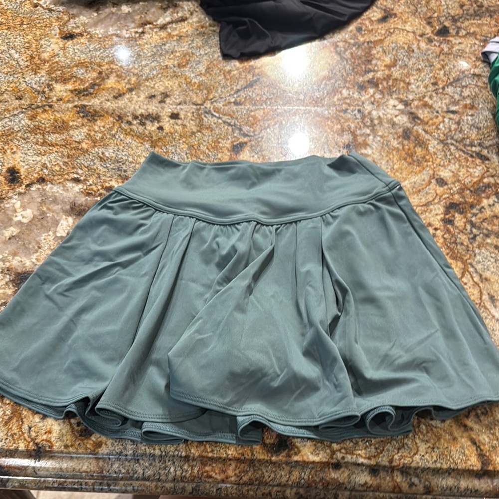 Gilly Hicks Green Skater Mini Skirt